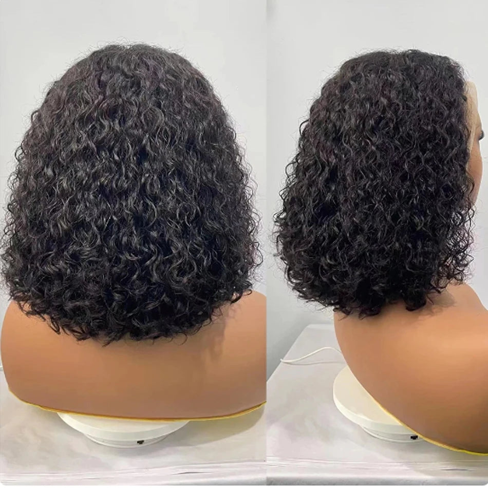 13X4 Mongolian Kinky Curly Lace Front Wigs For Women Preplucked With Baby Hair Curly 12A Human Hair Wigs Deep Curls Wig