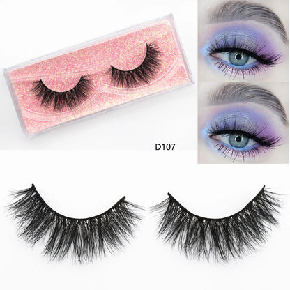3D Mink Lashes Fluttery 3D Mink Lash Baby Doll Look Makeup Mink False Eyelash Round Shape 15mm Wispy Natural Eyelashes Full Lash