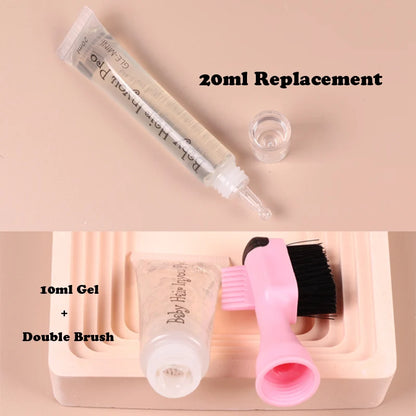 1Pcs Hair Styling Edge Control Gel With Brush For Baby Hair Portable Hair Fixative Gel Hair Cream For Natural Hair Africa 10Ml