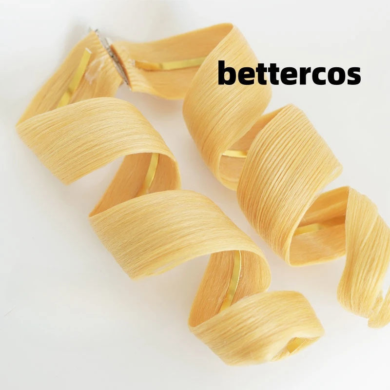 Puella Magi Madoka Magica Tomoe Mami Cosplay Wig Golden Blonde Synthetic Wavy Hair Women Wigs Costume Party Prop