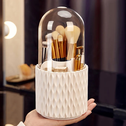 Rotary lid makeup brush storage barrel lipstick cosmetics dustproof storage barrel dormitory desktop simple pencil case