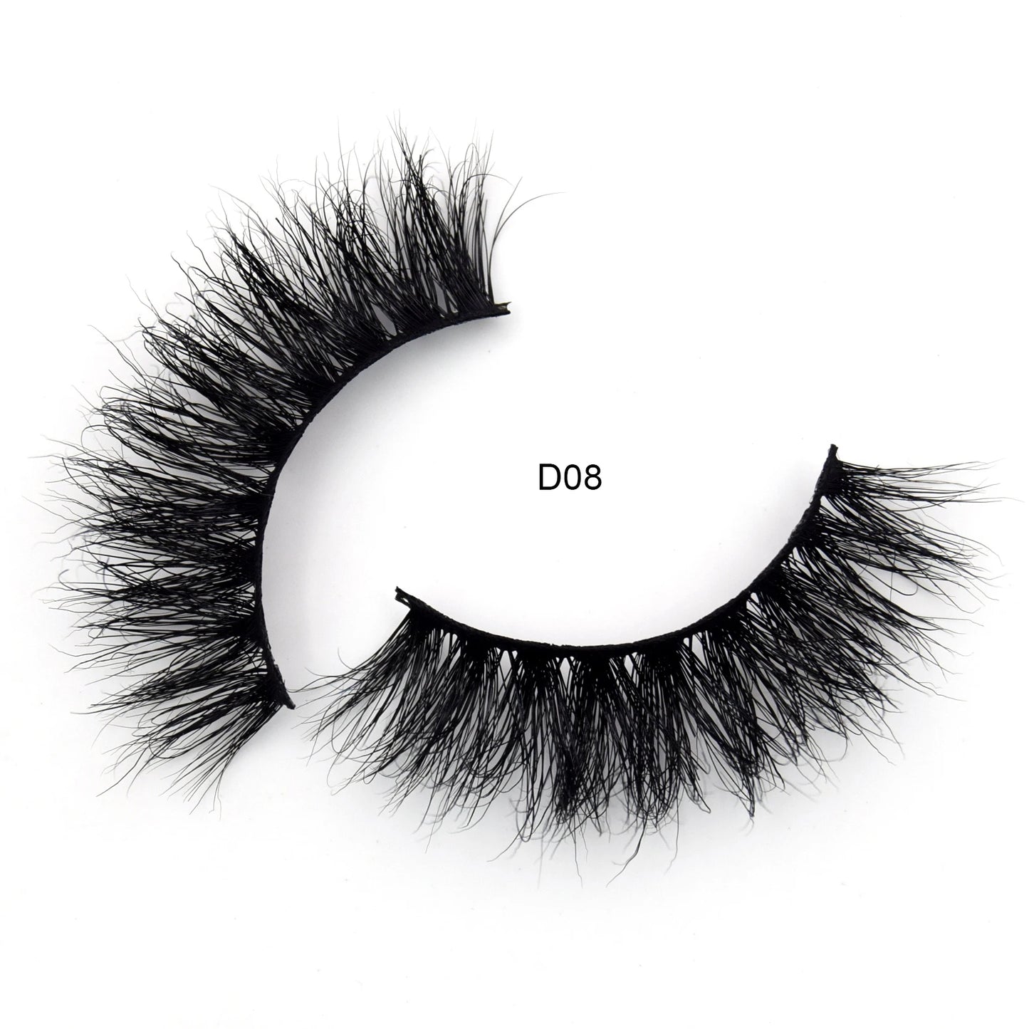 Visofree Mink Eyelashes 3D Mink Lashes Thick Crisscross Winged Eyelashes Cruelty Free Mink 1 Pair/box False Lashes D22