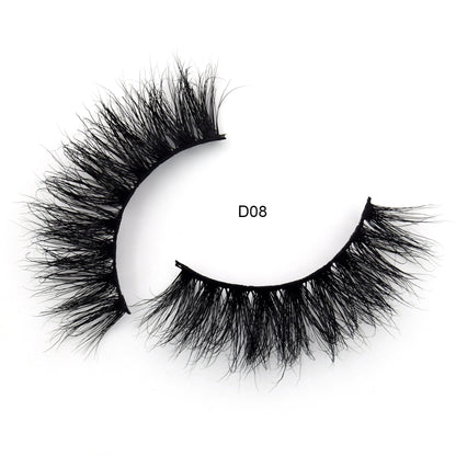 Visofree Mink Eyelashes 3D Mink Lashes Thick Crisscross Winged Eyelashes Cruelty Free Mink 1 Pair/box False Lashes D22