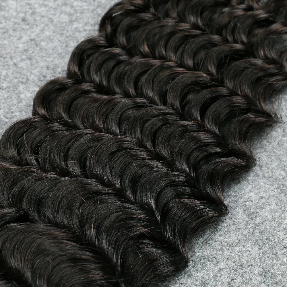 Curly Deep Wave Human Hair Bundles 30 Inch 3/1PCS Bundles Remy Hair 100% human hair Brazilian Raw Hair Bundle Weaving Extensions