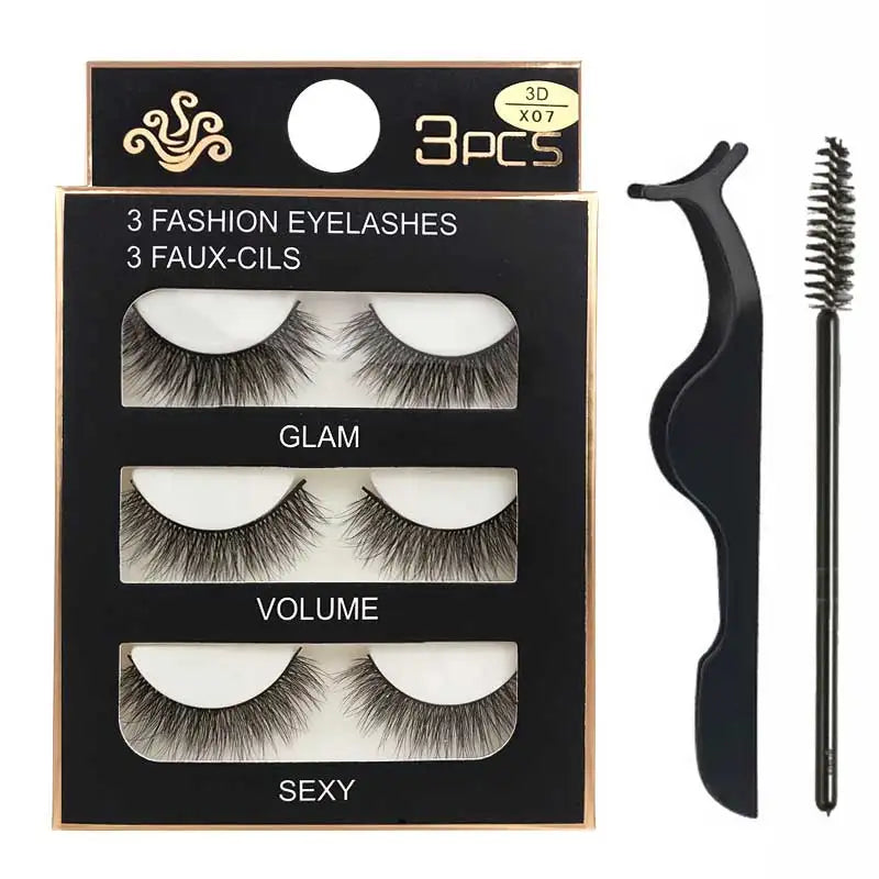 Eyelashes 3d mink lashes natural long make up false eyelashes eyelash brushes makeup eye lashes tweezers 3d lashes maquiagem