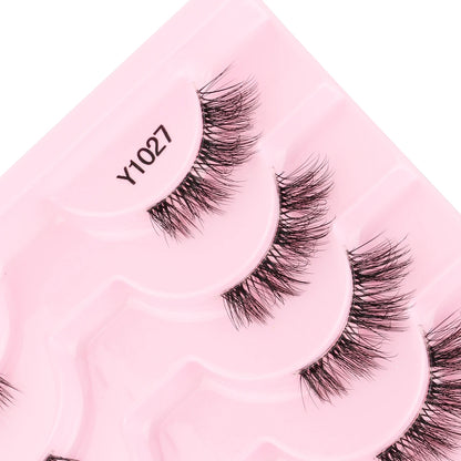 Cat Eye Lash 3/5/10 Pairs Half Lashes Natural Long False Eyelashes Wispy 3D Mink Lashes Volume Faux Cilios Extension Makeup Tool