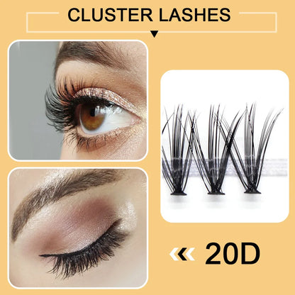 Moonlily Soft Mink Silk 20D/30D/40D Lashes Cluster Eyelash Extension Natural Long 3D Volume Effect Faux Bunche Individual Makeup