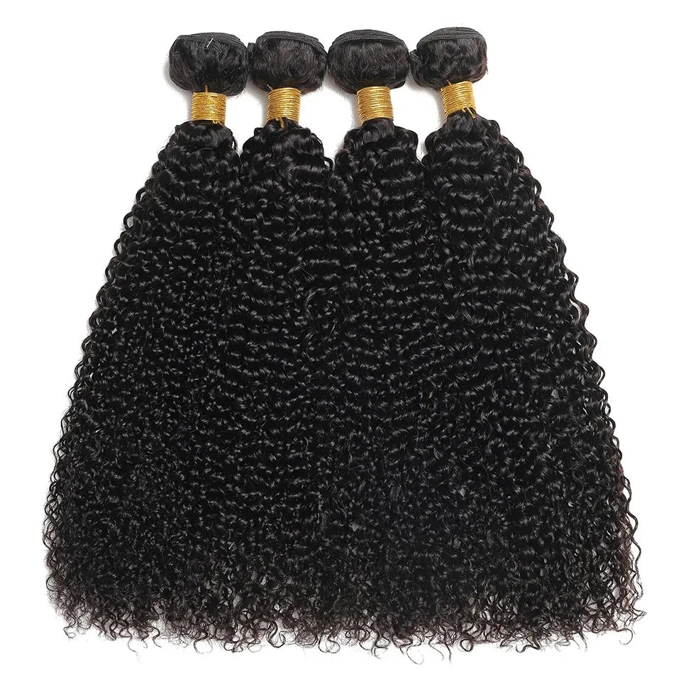 Mongolian Kinky Curly Human Hair Bundles Natural Jerry Curl Remy Hair Weave Bundle Raw Human Hair Extensions 1 3 4 Bundles Deal