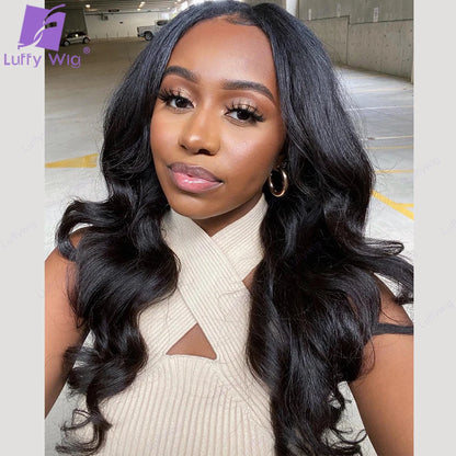 U Part Wig Body Wave Human Hair Wigs 100% Human Hair Brazilian Wavy V Part Wig V Shape Glueless Wig Mininal Leave Out 180Density