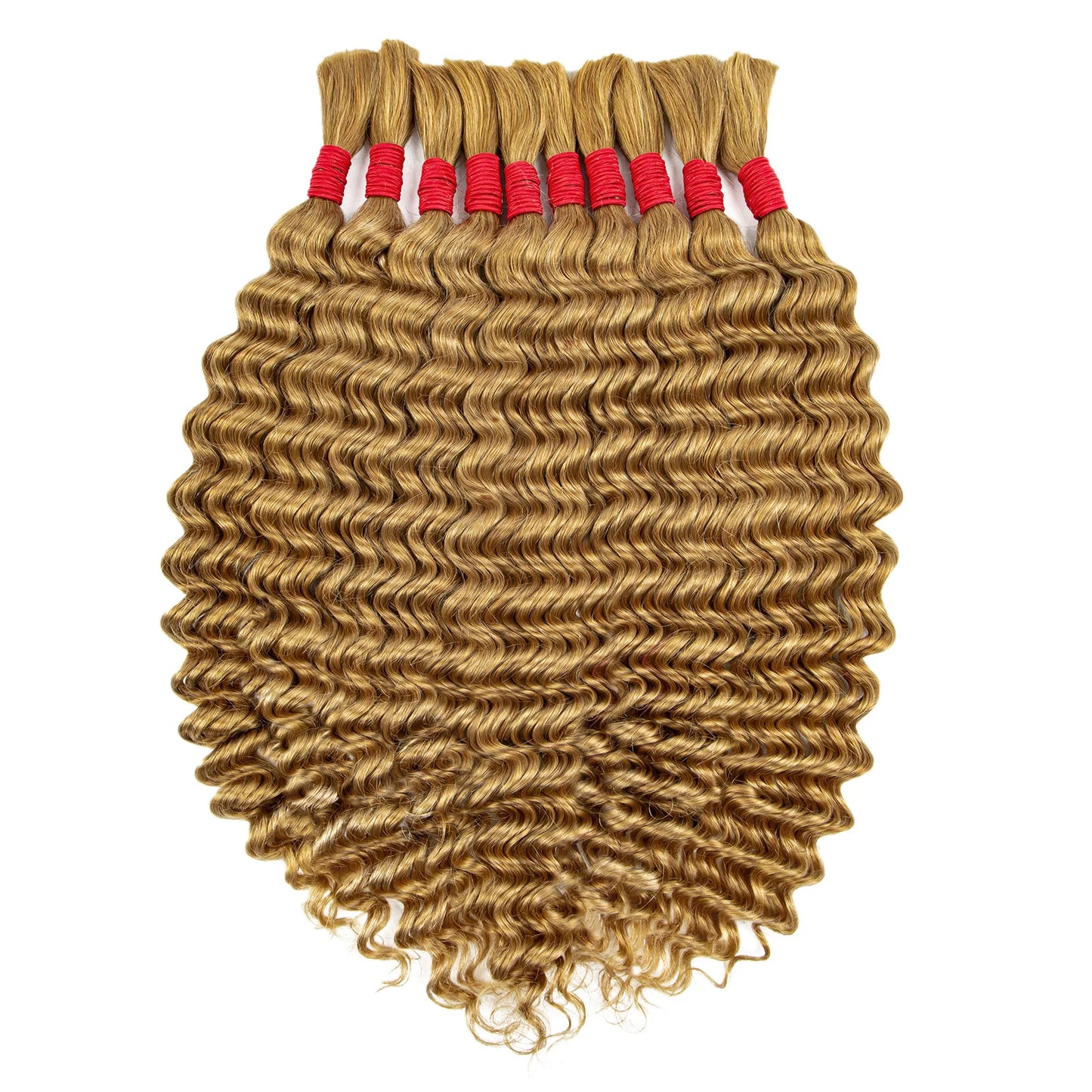 Deep Wave Bulk Human Hair for Boho Braids No Weft 100% Virgin Human Hair Bulk for Braiding Curly Extension Bundles for Women