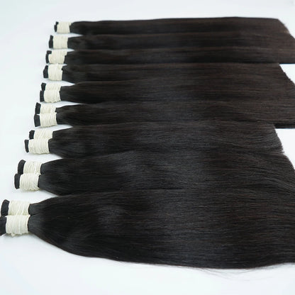 16A Vietnamese Double Drawn Human Hair Bulk Boho Braids Hair Extensions Short Hair Less Bone Straight No Weft 300g 613#