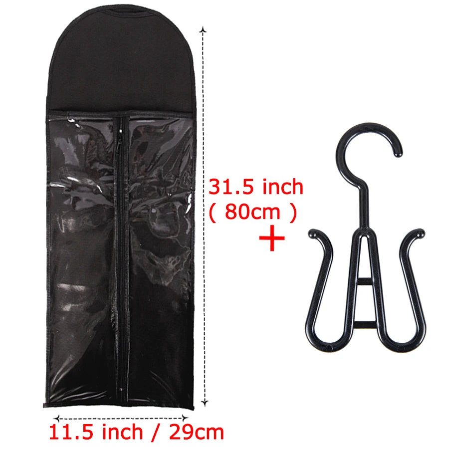 Wig Storage Bag Dust Proof Storage Carrier Case For Wigs Hair Extensions Hairpiece Storage Portable Travel Hair Bag With Hanger