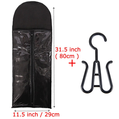 Wig Storage Bag Dust Proof Storage Carrier Case For Wigs Hair Extensions Hairpiece Storage Portable Travel Hair Bag With Hanger