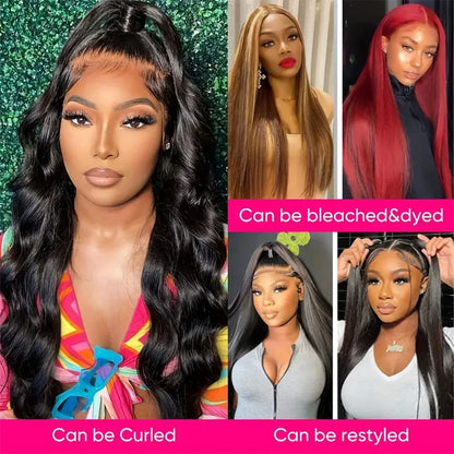 13x6 HD Lace Frontal Wigs Straight Lace Front Human Hair Wigs For Women Transparent Lace Wig 13x4 Human Hair 180% High Density