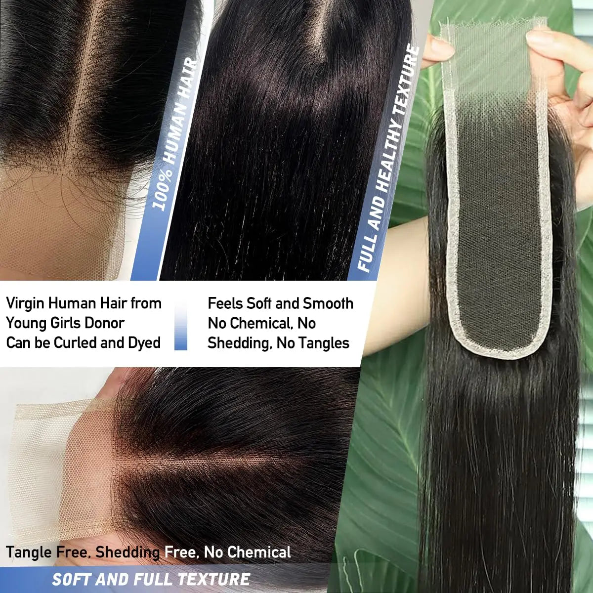 16A Double Drawn Vietnamese Bone Straight Bundles with 13x4 Lace Frontal 100% Raw Human Hair Bundle with 2x6/5x5 HD Lace Closure