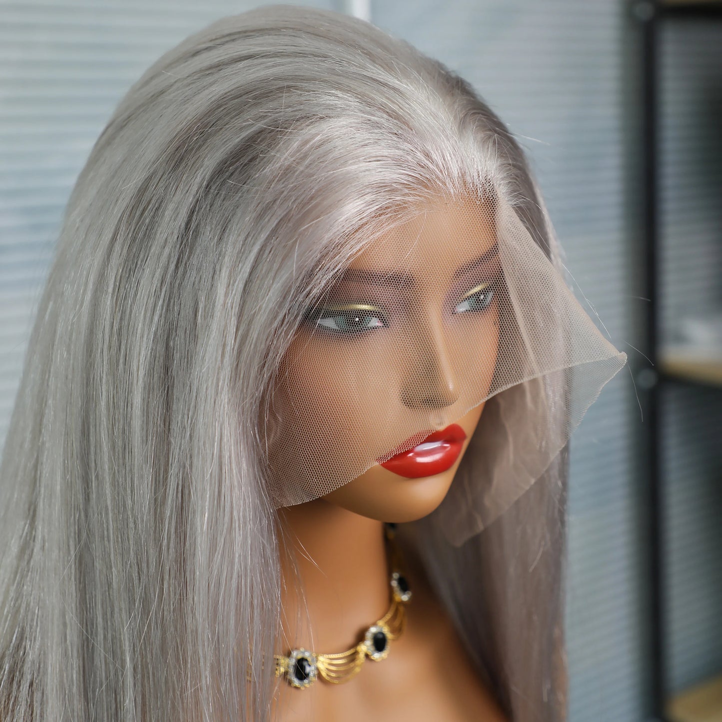 13x6 Straight Lace Front Wig Silver Grey Lace Front Wigs Human Hair Pre Plucked Brazilian Transparent 13x4 Lace Frontal Wig 200%
