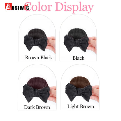 synthetic Half-tie Hair Claw Feather Shuttlecock Head Lazy Meatball Head Crab Clip Wig Catch Clip High Ponytail Hair Accessories