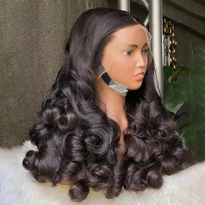 Vietnamese Super Double Drawn Human Hair Wig 13x4 Lace Front Wigs Vietnamese Raw Hair Wigs Loose Body Wave Full Thick End Wigs