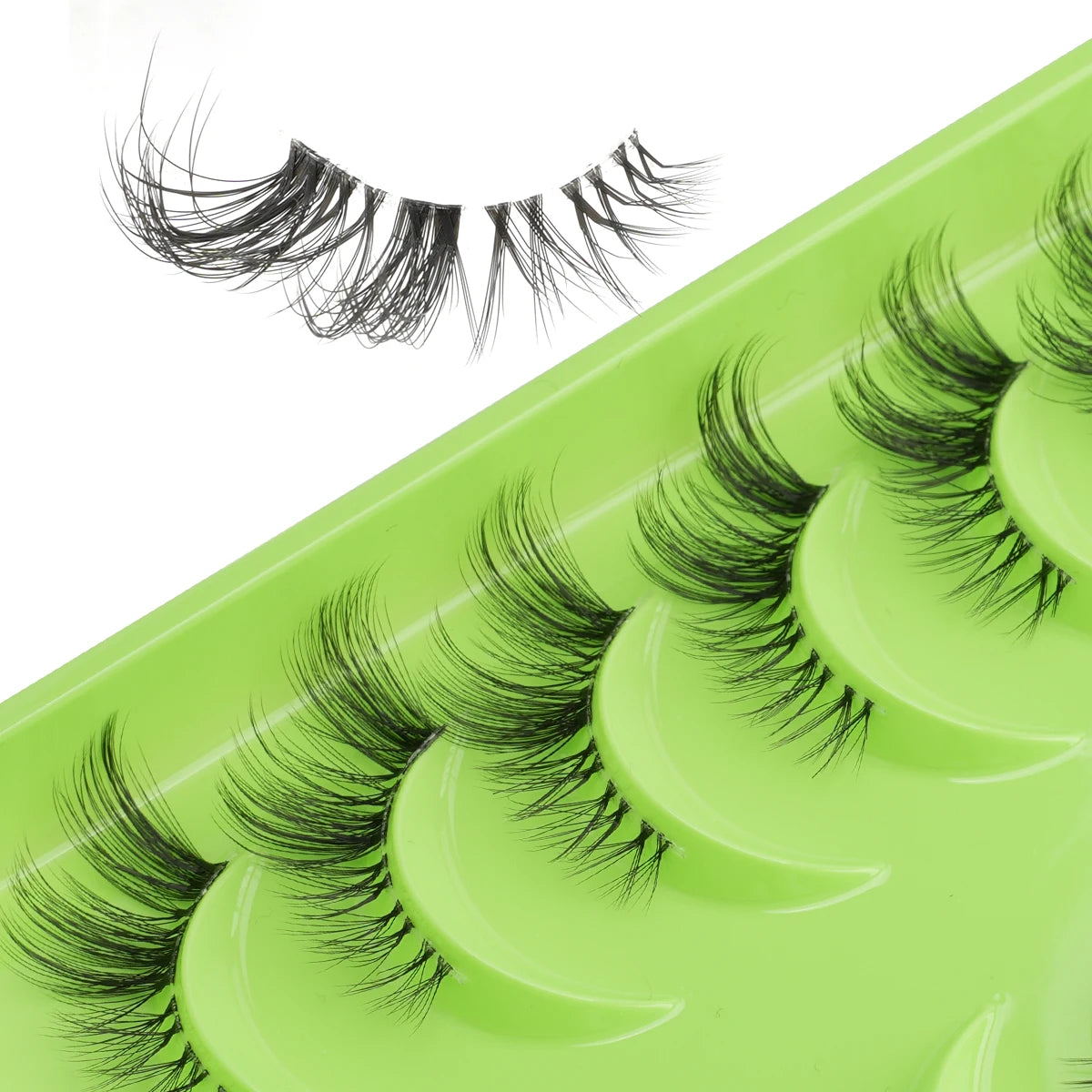 3D Mink Lashes 3/10 Pairs Cat Eye Half Lashes Natural Long False Eyelashes Strip Makeup Soft Fake Eyelash Extension Make Up Tool