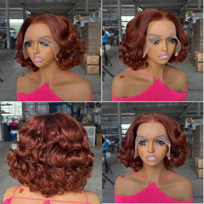 DD Raw Vietnamese Human Hair Wig Full Frontal Lace  Bouncy  100% Natural Look Ultra Soft Full Hand Weaving Brazilian Virgin Remy