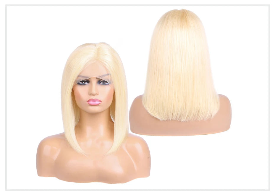 13x4 13x6 Blonde bob Wig Lace Front Human Hair Wigs 613 Straight HD Lace Frontal Wig Bob Glueless Wig Human Hair Ready To Wear