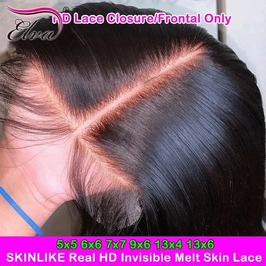 5x5 6x6 7x7 Hd Lace Closure Straight 13x4 13x6 Lace Frontal Closure Hand Tied Human Hair Closures Free Part Hd Lace Closure