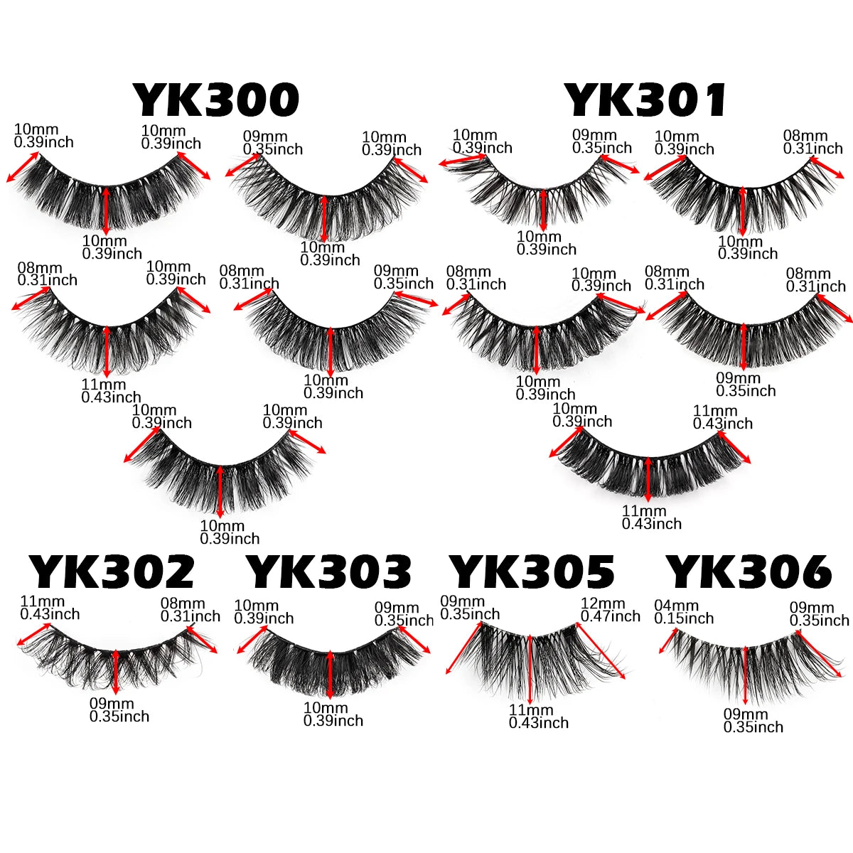 3D Mink Lashes 3/10 Pairs Cat Eye Half Lashes Natural Long False Eyelashes Strip Makeup Soft Fake Eyelash Extension Make Up Tool