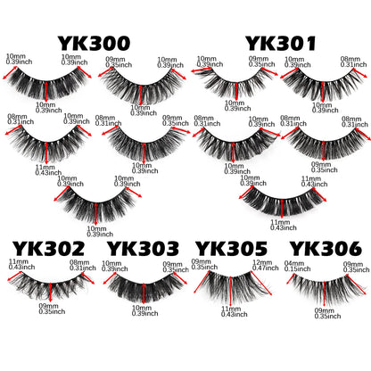 3D Mink Lashes 3/10 Pairs Cat Eye Half Lashes Natural Long False Eyelashes Strip Makeup Soft Fake Eyelash Extension Make Up Tool