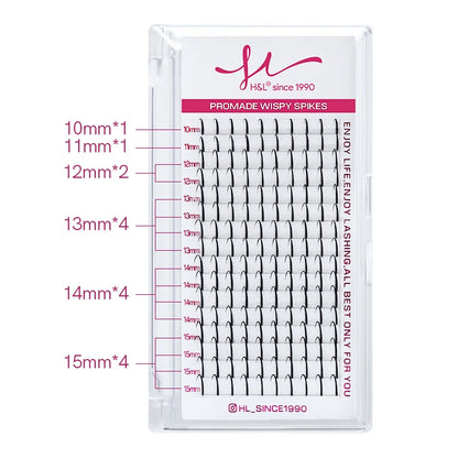 Wispy Fairy Eyelashes Individual Cluster Spikes Lash Wispy Premade Russian Matte Promade Wispy Spikes False Eyelash Extensiones