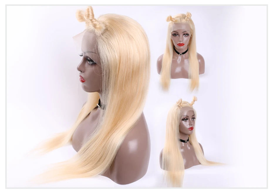 Real 13x4 13x6 HD Lace Frontal Wig 613 Blonde Lace Front Wig Human Hair Bone Straight Human Hair Wigs Pre Plucked with Baby Hair
