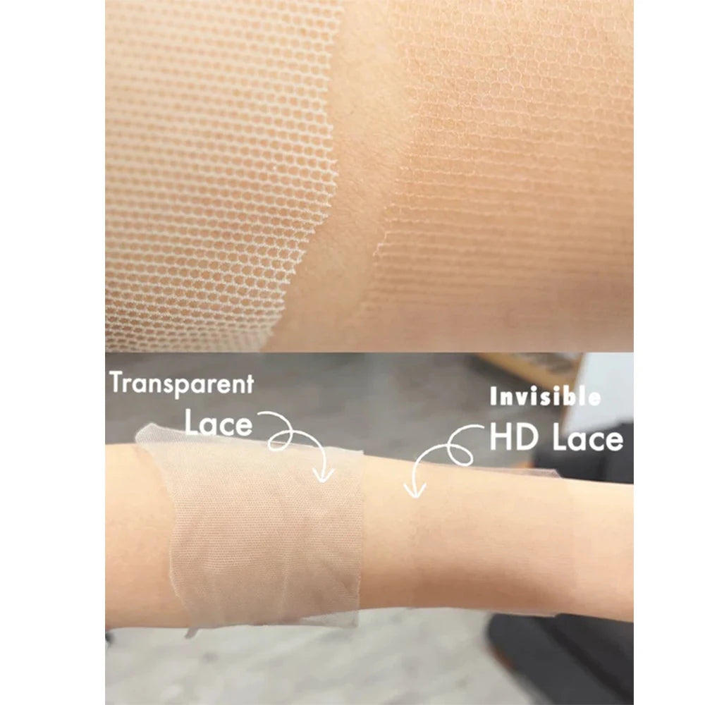 Full Lace Wig Warm Blonde Highlights Human Hair Wigs 13x6 HD Invisible Lace with Natural Roots Slight Wavy Virgin Hair 180%