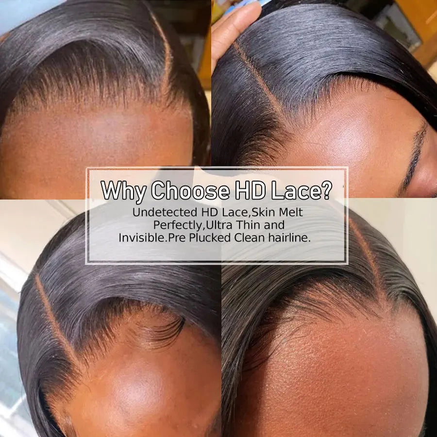 13x6 HD Lace Frontal Closure Melt Skin Invisible HD Transparent Lace 5x5 6x6 7x7 HD Closure Only Virgin Human Hair Pre Plucked