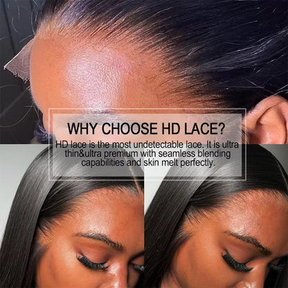 13X6 Lace Frontal 100% Human Hair 13X4 Straight Skinlike Real HD Lace Frontal Only Transparent Pre Plucked Virgin Raw Brazilian