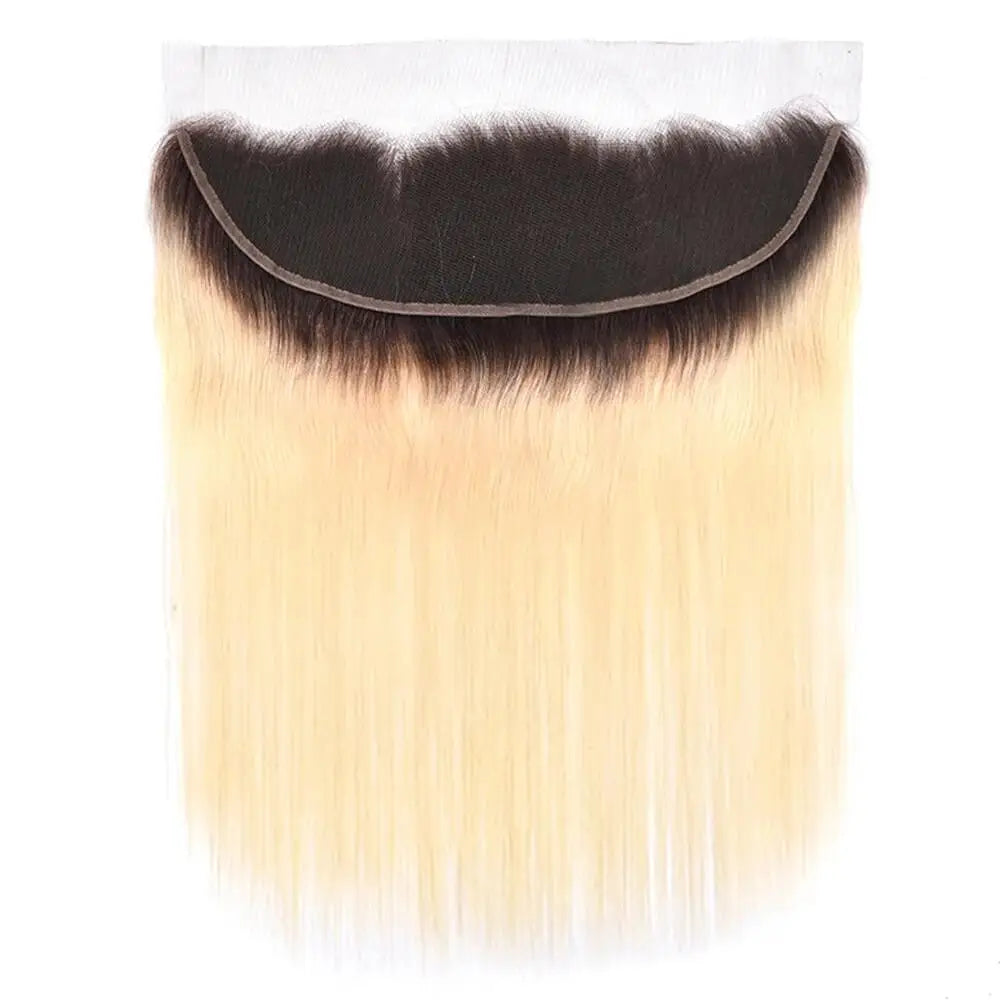 4x4 613 Lace Closure Honey Blonde 13x4 Human Hair Lace Frontal With Light Brown Swiss Lace Free Part Pre-Plucked