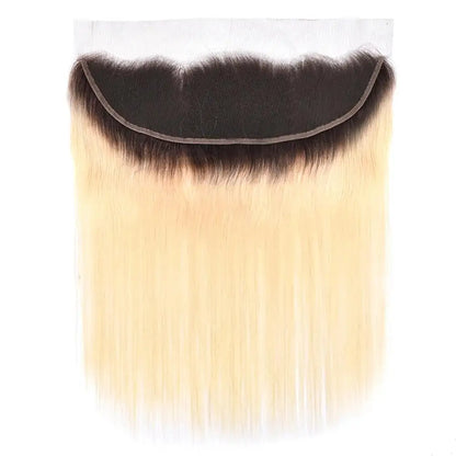 4x4 613 Lace Closure Honey Blonde 13x4 Human Hair Lace Frontal With Light Brown Swiss Lace Free Part Pre-Plucked