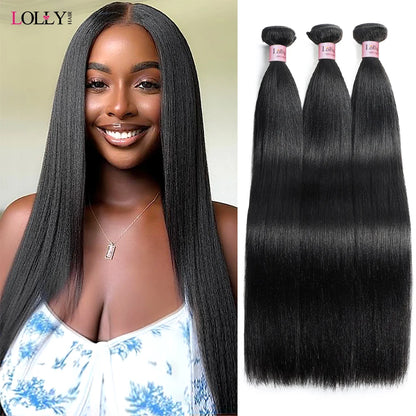 Light Yaki Straight Hair Bundles 1/3/4 Pieces Kinky Straight Human Hair Bundles 8-30 Inch Remy Human Hair Extensions For Women