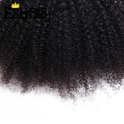 Afro Kinky Curly Short Bundle Human Hair Deals Brazilian Remy Curly Hair Bunldes for Women Natural Color Human Hair Extensions