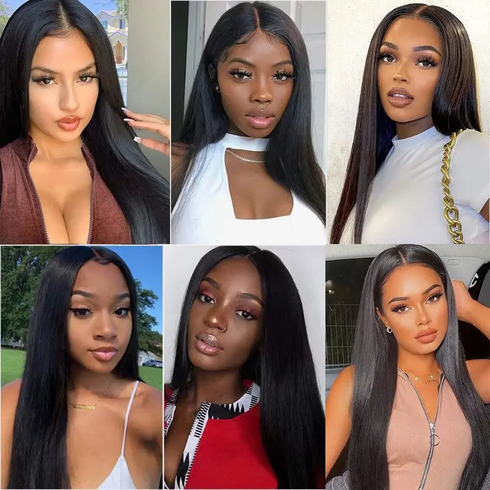 360 Full Lace Wig 13x6 Lace Front Human Hair Wigs For Women 30 34 Inch Brazilian Bone Straight Transparent Lace Frontal Wig 200%