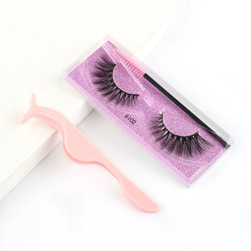 3D Mink Lashes Wholesale Natural Wispy False Eyelashes Makeup Beauty Soft Lashes in Bulk Long Lasting Volume Cilia Mink Eyelash