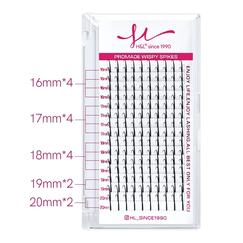 Wispy Fairy Eyelashes Individual Cluster Spikes Lash Wispy Premade Russian Matte Promade Wispy Spikes False Eyelash Extensiones