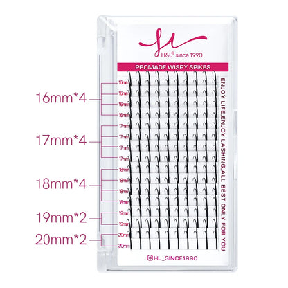 Wispy Fairy Eyelashes Individual Cluster Spikes Lash Wispy Premade Russian Matte Promade Wispy Spikes False Eyelash Extensiones