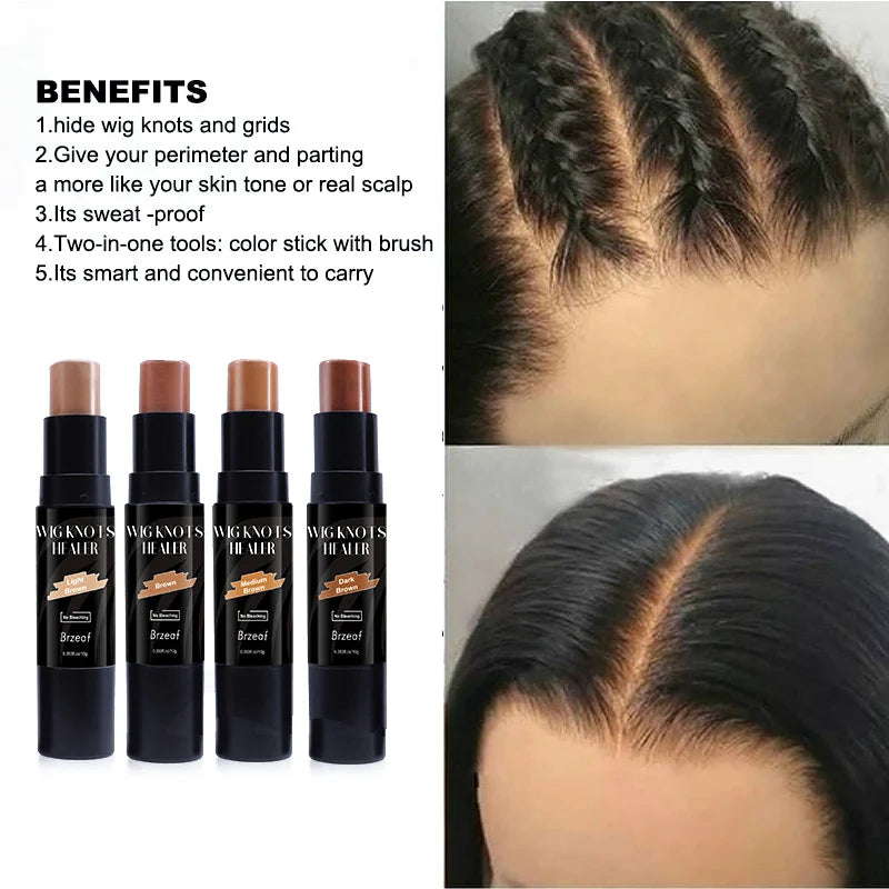 Nunify 10G Lace Tint Stick Swiss Lace Dyeing Stick With Soft Dyeing Brushes Light Brown Skin Color Frontal Lace Tint Mousse