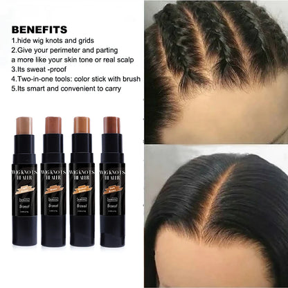 Nunify 10G Lace Tint Stick Swiss Lace Dyeing Stick With Soft Dyeing Brushes Light Brown Skin Color Frontal Lace Tint Mousse