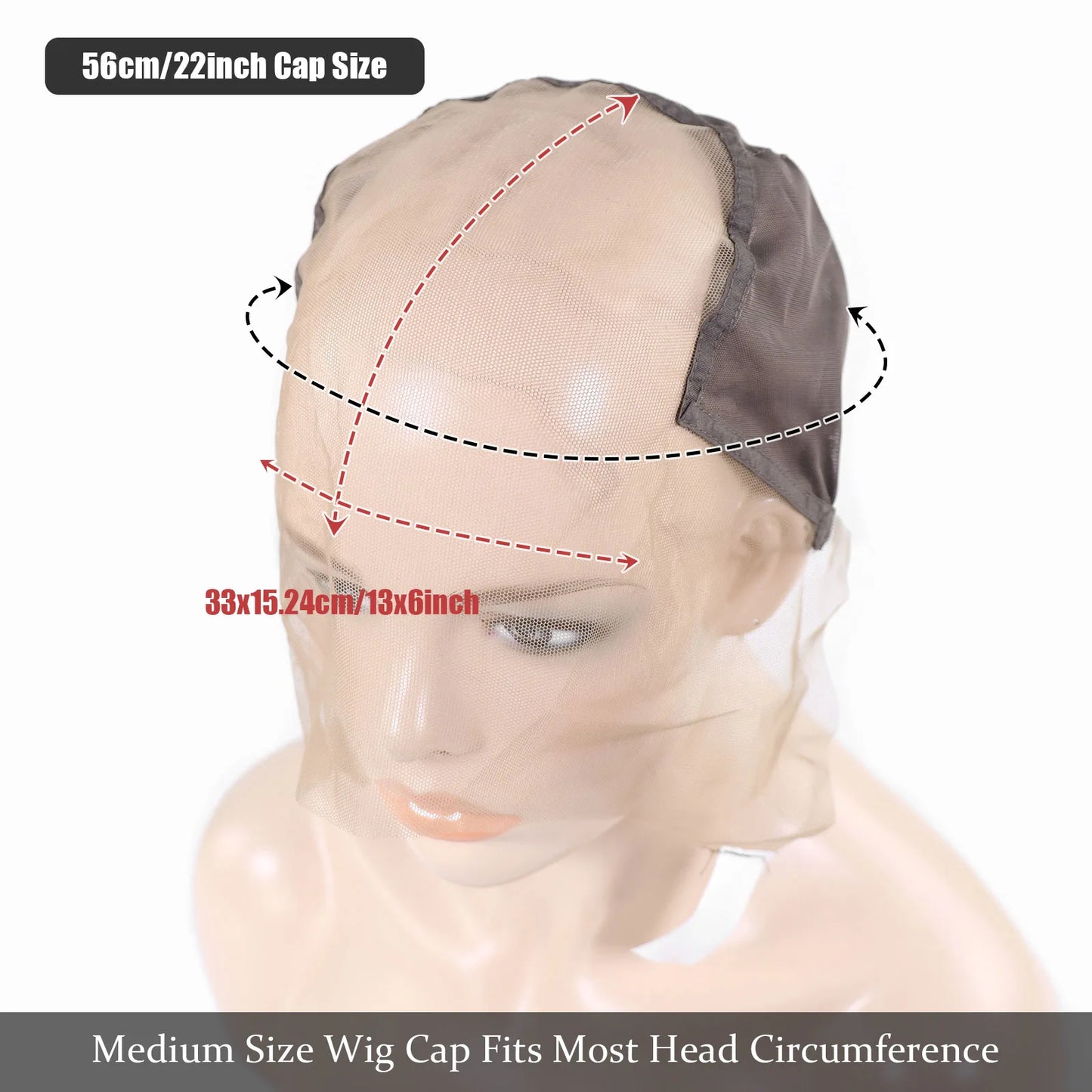 Lace Front Wig Cap For Making Wigs 13x4 13x6 Light Brown Full Lace Wig Cap Glueless Lace Net Cap Accessories 360 U Part Wig Cap
