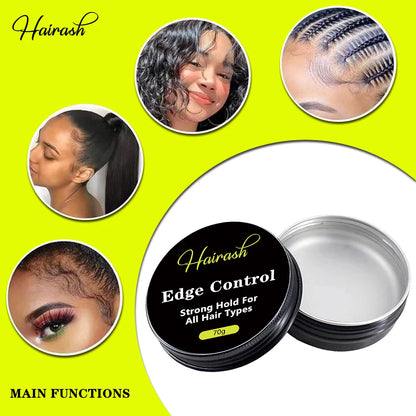 Edge Control Gel Private Label Strong Hold Hair No Residue Styling Baby Hair Non-greasy Smoother For All Hair Types