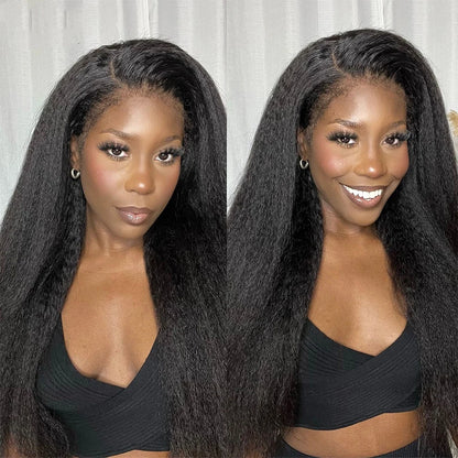 Kinky Straight Hair Bundles 100% Human Hair Extensions for Woman Cheap Yaki Straight Hair 1/3/4 Bundle Deals Natural Hair Weave