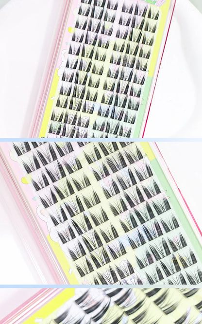 New Doll Lashes Extension Natural Cat Eye False Eyelashes Cosplay Makeup Cross Strip Eye Lashes Handmade Manga Anime Lash