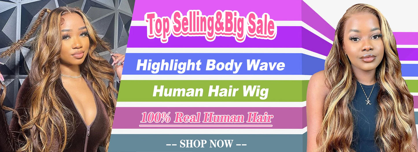Highlight Wig Human Hair Lace Front Wig Bone Straight Blonde Ombre Color Brazilian 13X4 Lace Frontal Wigs For Women Pre Plucked