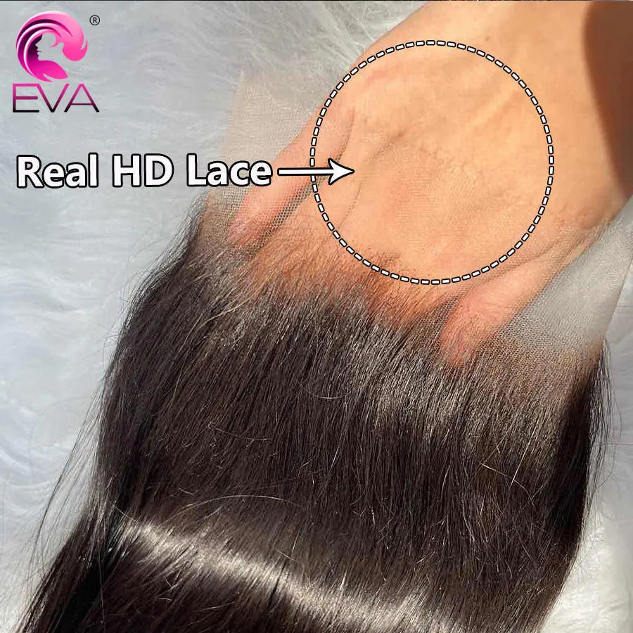 13x6 HD Lace Frontal Closure Melt Skin Invisible HD Transparent Lace 5x5 6x6 7x7 HD Closure Only Virgin Human Hair Pre Plucked