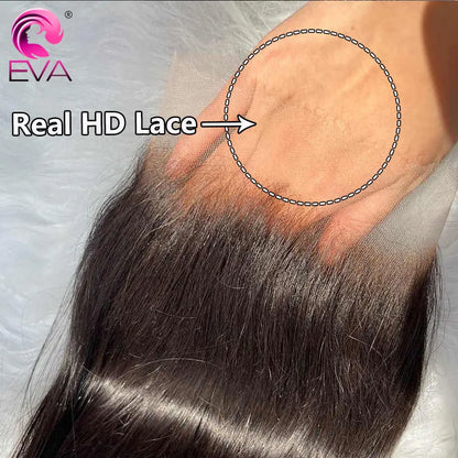 13x6 HD Lace Frontal Closure Melt Skin Invisible HD Transparent Lace 5x5 6x6 7x7 HD Closure Only Virgin Human Hair Pre Plucked